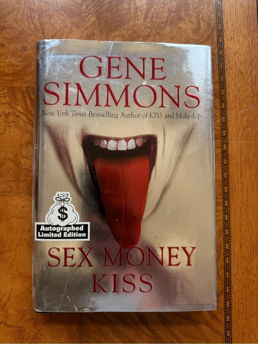 Gene Simmons "Sex, Money, Kiss" Hardcover Book - Silver & Red